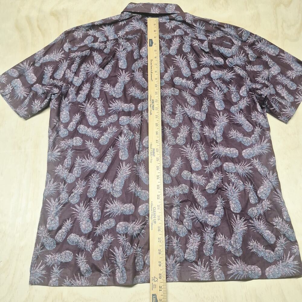 Tori Richard Men's 2XL XXL Pineapple Tropical Short Sleeve Button Down Shirt - Picture 5 of 8